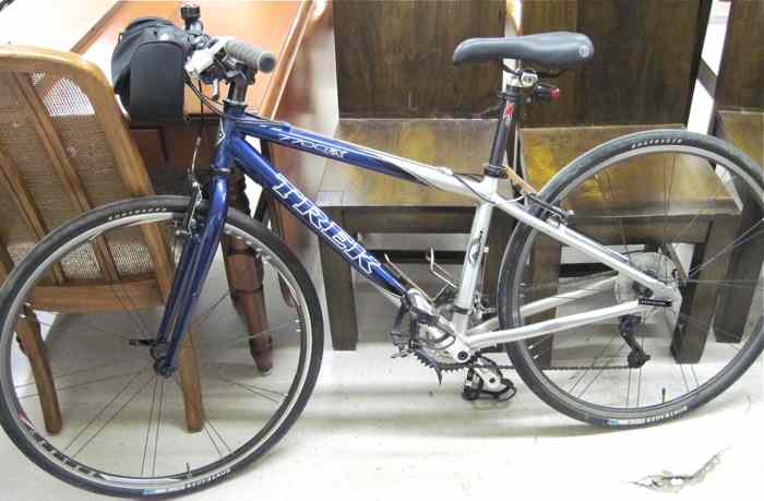 Appraisal: TREK FX HYBRID BICYCLE manufactured - blue and silver The