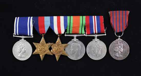 Appraisal: A George Medal and WWII five medal group to Detective