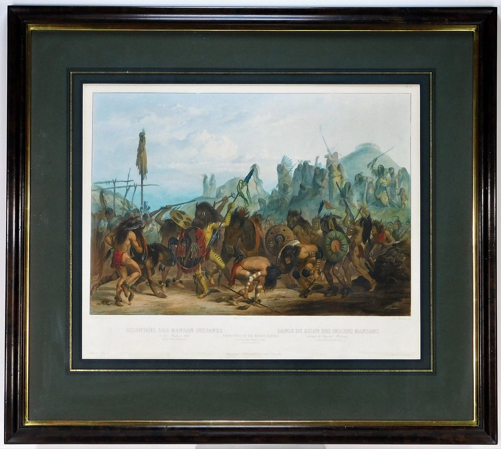 Appraisal: Karl Bodmer Native American Handcolored Lithograph Missouri Montana Switzerland France