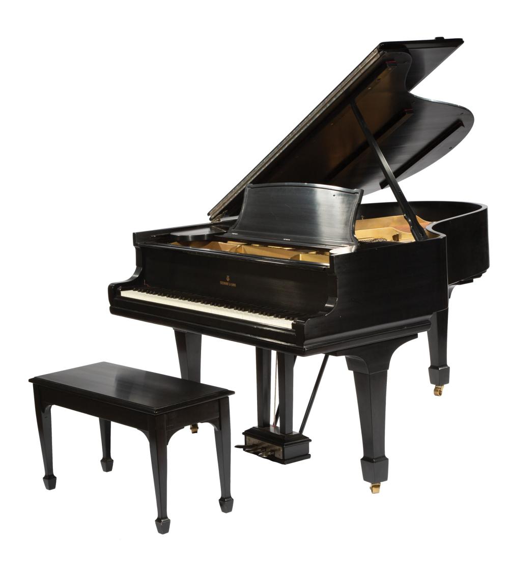 Appraisal: Steinway Model O Ebonized Grand Piano c serial hand-rubbed satin