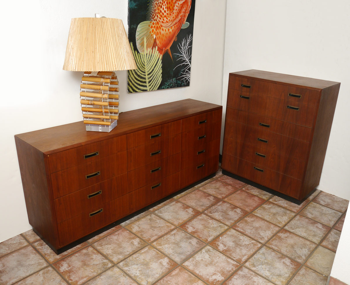 Appraisal: PIECE MODERN DRESSER TALL CHEST To include drawer chest ''