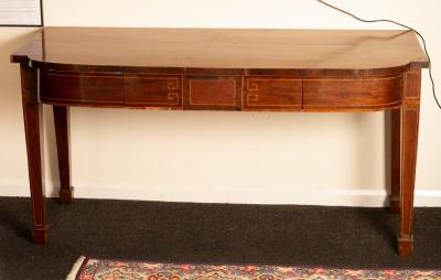 Appraisal: A th Century mahogany serving table fitted a single drawer