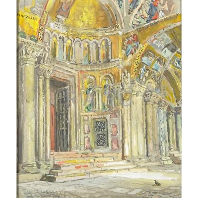 Appraisal: Colin Campbell Cooper American - Porch on San Marco Watercolor