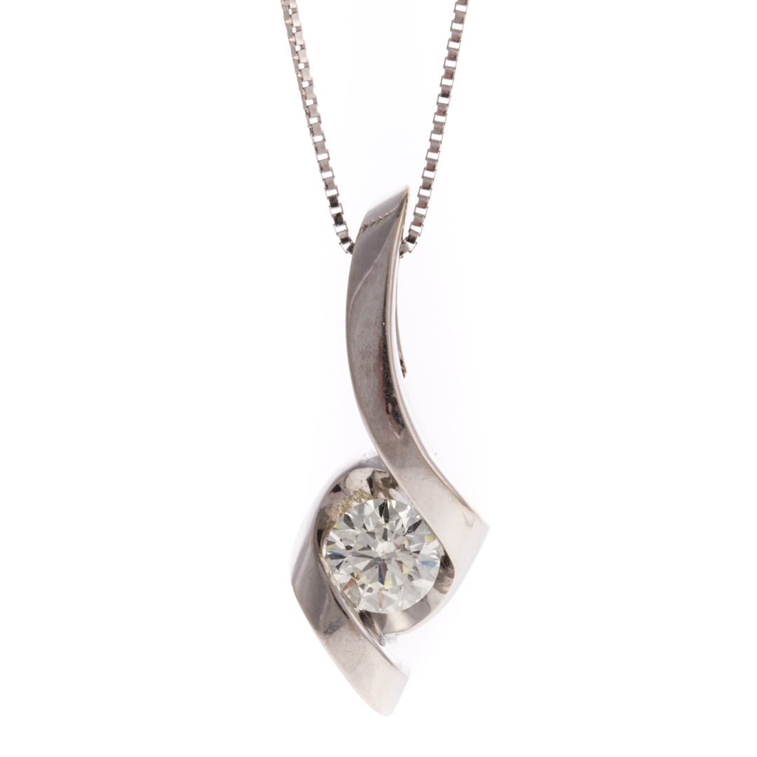 Appraisal: A Lady's Diamond Pendant in K White Gold K white