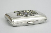 Appraisal: A Silver and Enamel Cigarette Case Japanese circa On front