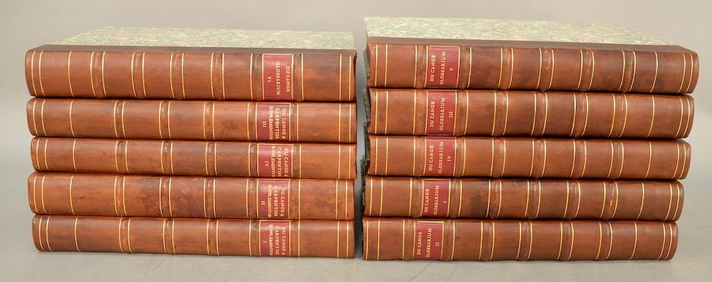 Appraisal: Du Cange Glossarium six volumes with four supplement volumes -