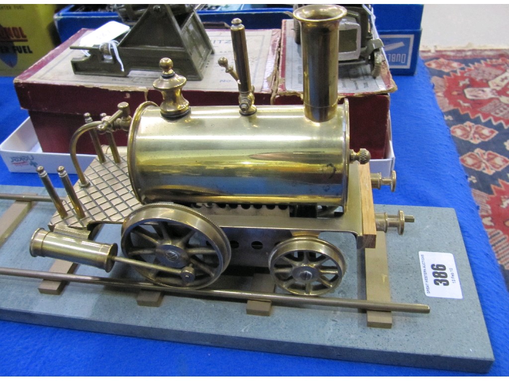 Appraisal: Model steam engine on length of track