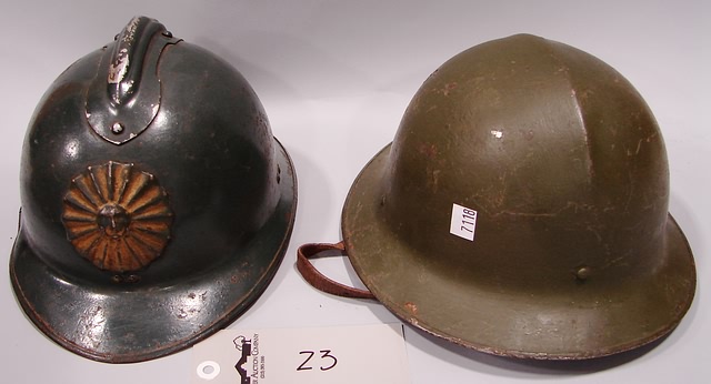 Appraisal: Lot consisting of European steel combat helmets