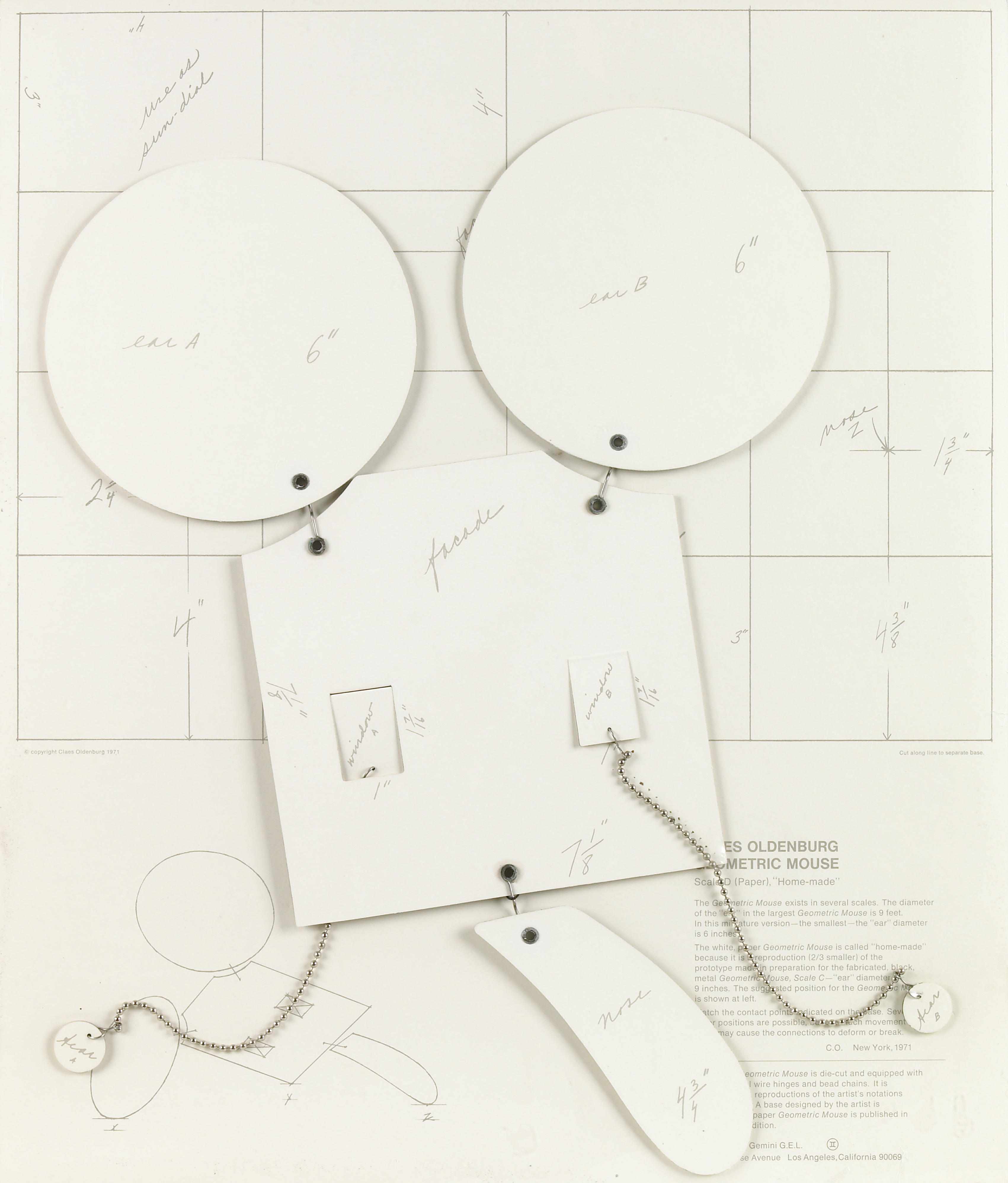 Appraisal: Claes Oldenburg Swedish born Geometric Mouse Scale D ''Home-Made'' A