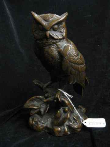 Appraisal: Bronzed Statue of Owl on His Perch ''