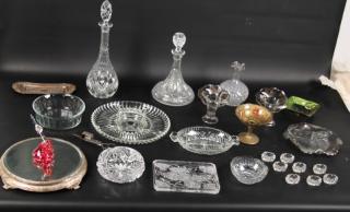 Appraisal: PIECE MISCELLANEOUS LOT OF CRYSTAL AND SILVER RELATED ARTICLES H