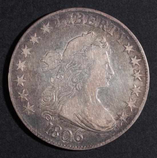 Appraisal: United States draped bust type silver half dollar with pointed