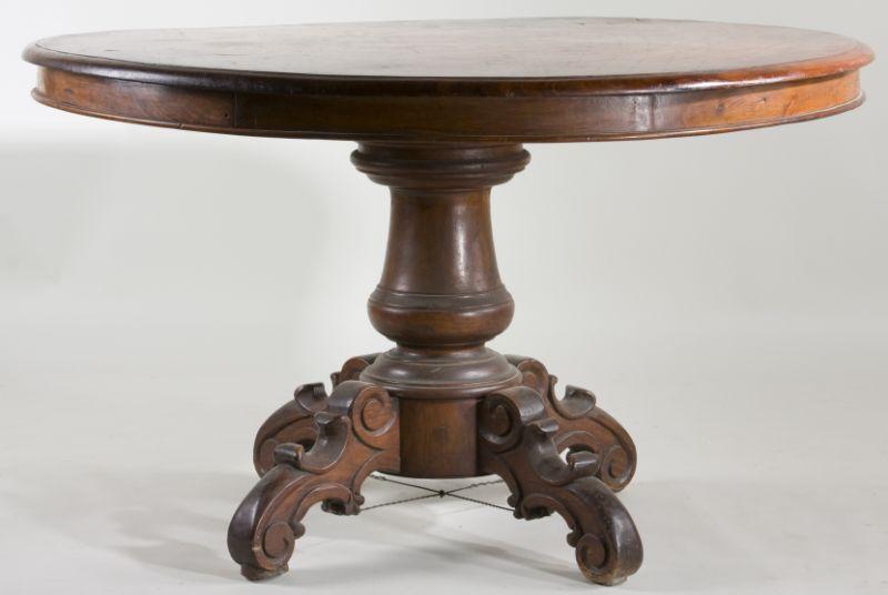 Appraisal: Colonial Spanish Officer's Pedestal Dining Table Philippines late th century