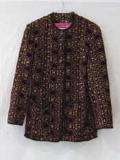 Appraisal: Ozbek lady's embroidered velvet jacket UK size Good vintage condition