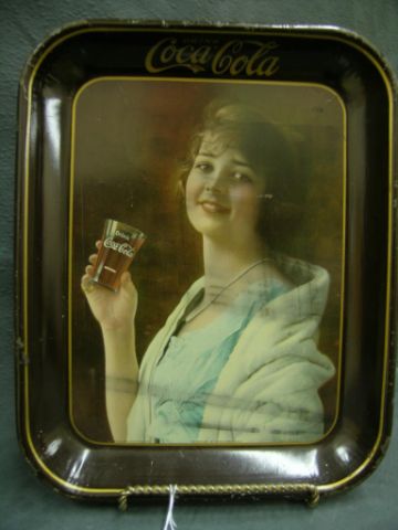 Appraisal: Original Coke tray Flapper Girl surface imperfections and paint loss