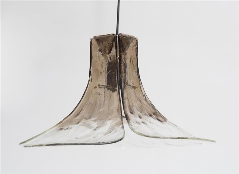 Appraisal: CHANDELIER 's Glass and chromed metal x x in Estimate