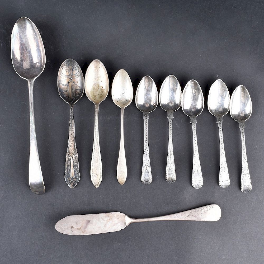 Appraisal: Six Sterling Silver Spoons Six American Sterling Silver Spoons Signed