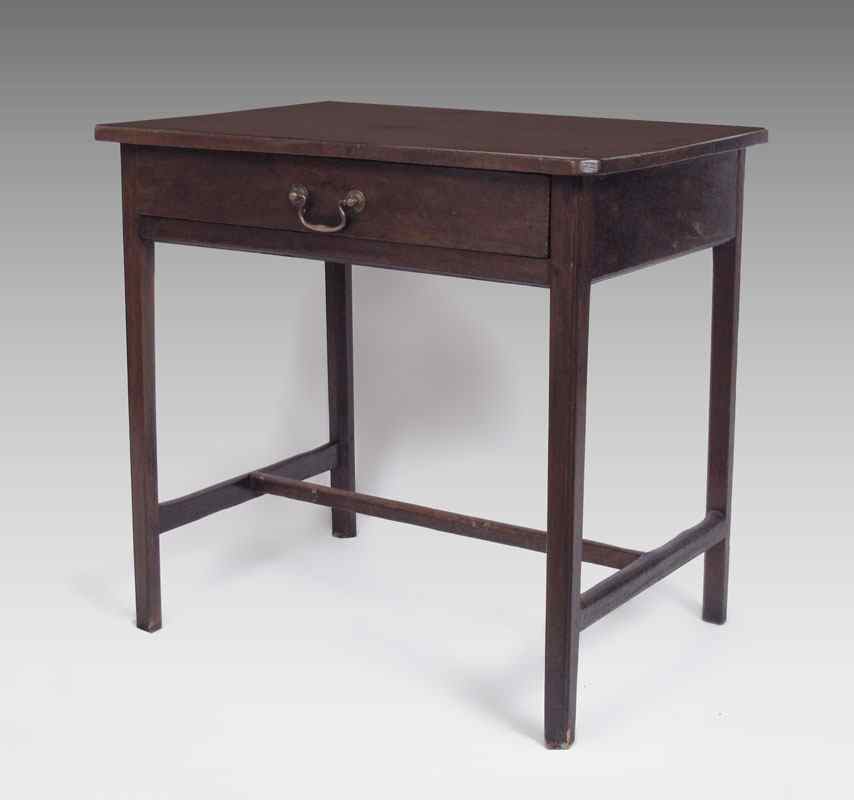 Appraisal: LATE TH C ENGLISH WALNUT ONE DRAWER WORK TABLE Single