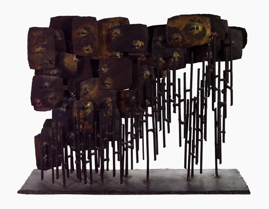 Appraisal: HAROLD COUSINS - Untitled Welded steel with golden brown patina