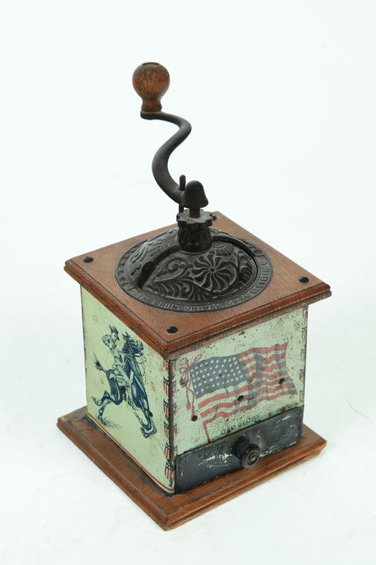 Appraisal: COFFEE GRINDER Labeled ''Bronson-Walton Co Cleveland Ohio'' early th century