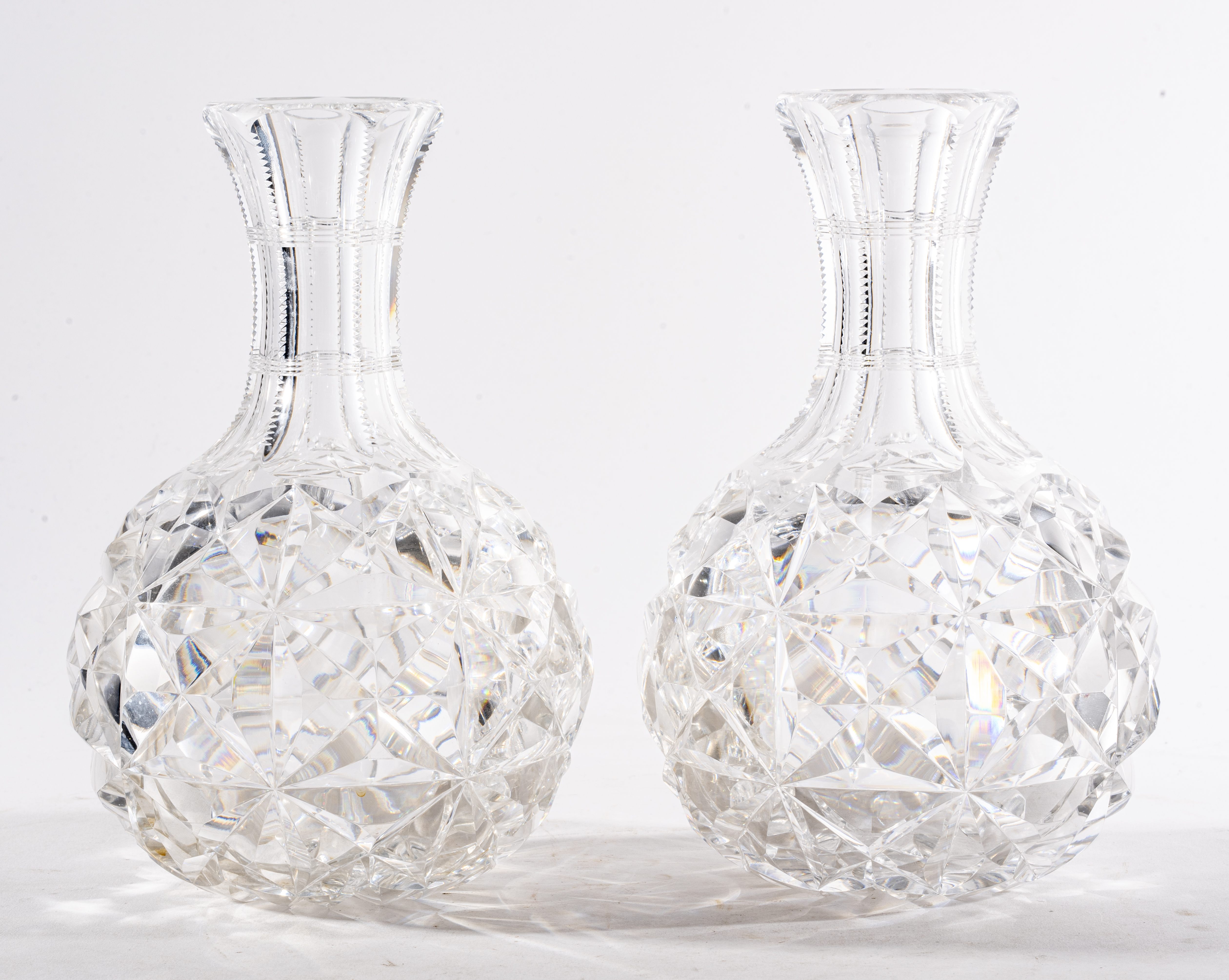 Appraisal: IRISH CUT CRYSTAL CARAFES PAIR Pair of Irish cut crystal