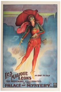 Appraisal: Stock Poster Les Magique Leons The Whirlwind Illusionists Netherfield Stafford