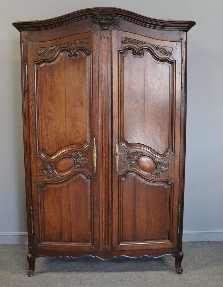 Appraisal: th Century French Provincial Armoire Nice original dark patina and