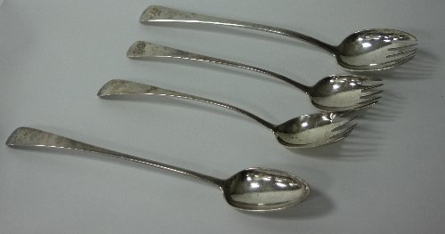 Appraisal: A matched pair of George III silver servers London and