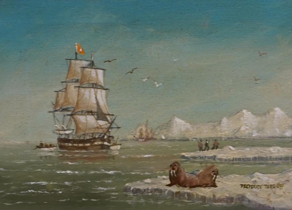 Appraisal: FREDERICK TORDOFF AMERICAN B AMERICAN WHALE SHIP IN ARCTIC OIL