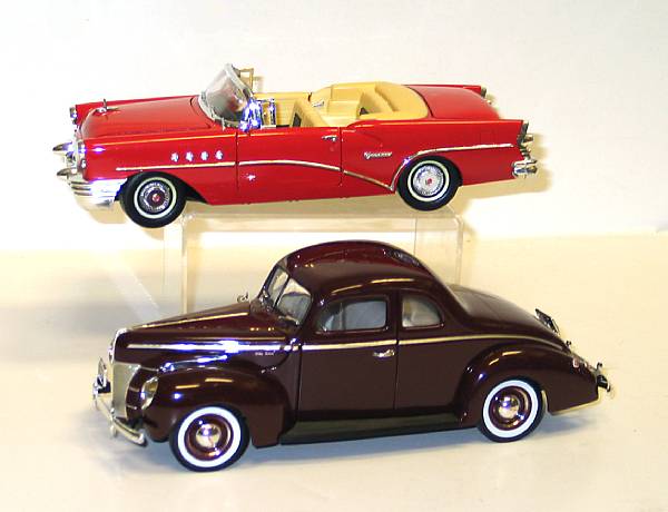 Appraisal: Assortment of th scale cars Lot comprising contemporary metal cars