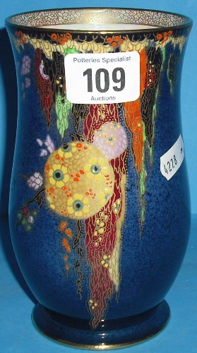 Appraisal: Crown Devon Fieldings Vase Decorated With enamelled art Deco flowers