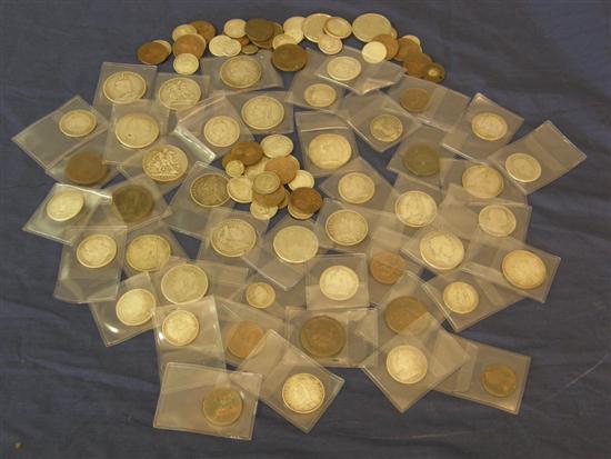 Appraisal: Collection of George III and later silver and copper coins