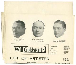 Appraisal: Goldston Will Seven Different Pieces of Goldston Letterhead and Notepaper