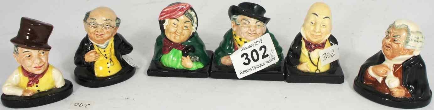 Appraisal: Royal Doulton Small Dickens Busts comprising Sam Weller Buzfuz Pickwick