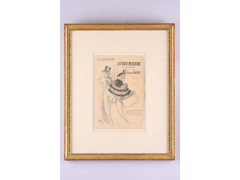 Appraisal: Toulouse-Lautrec Fr - Playbill lithograph on wove paper Les Vieux