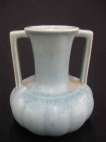 Appraisal: Rookwood Art Pottery Vase blue handled ribbed shape - ''