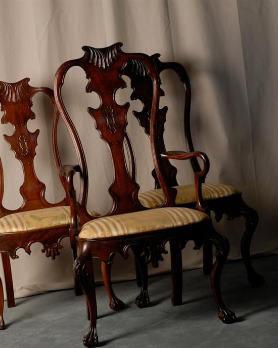 Appraisal: Six L th E th C Continental Dining Chairs probably