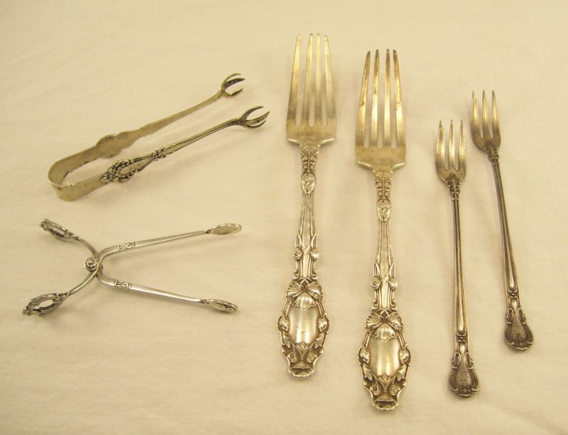 Appraisal: Sterling Serving Lot Includes - pickle forks - dinner forks