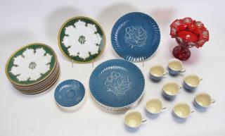 Appraisal: Description Group of Porcelain and Glass set of eight each