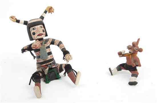 Appraisal: Two Hopi Carved Cottonwood Root Kachina Dolls both unsigned Height