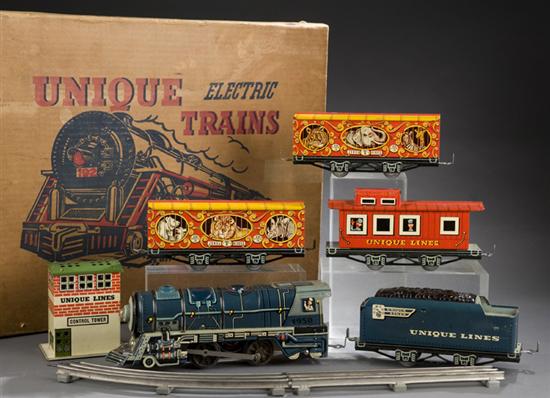 Appraisal: Unique Arts Jewel Circus Train in original box With engine