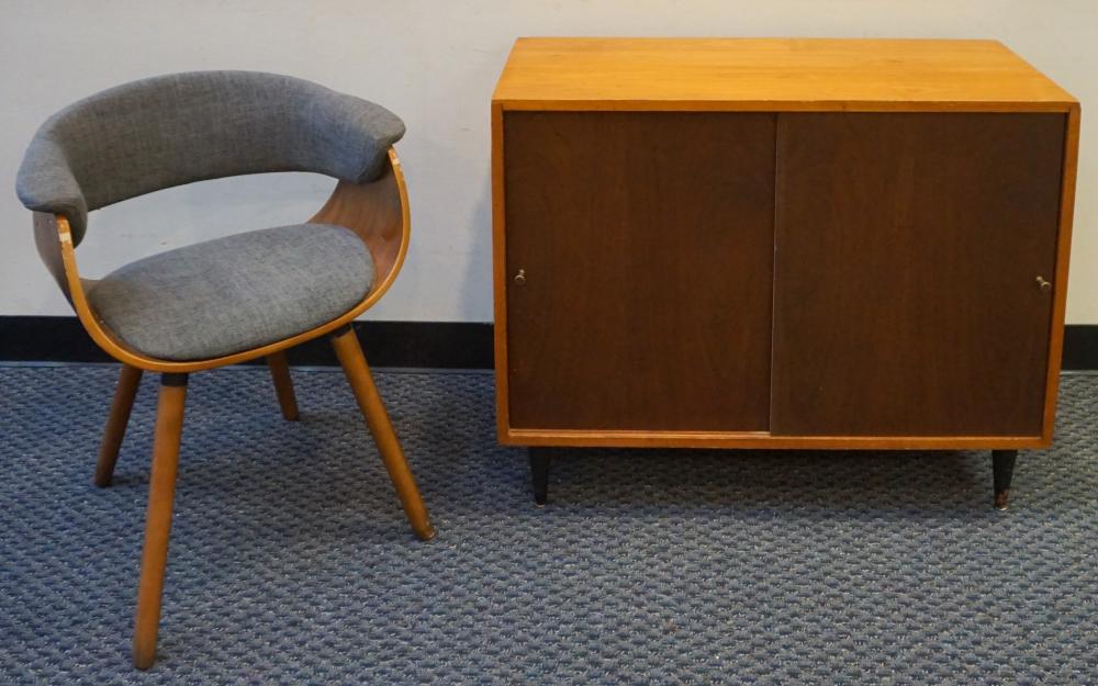 Appraisal: Mid-Century Modern Paul McCobb Style Teak and Mixed Fruitwood Slide