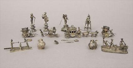 Appraisal: Fourteen Continental Silver Miniatures to in