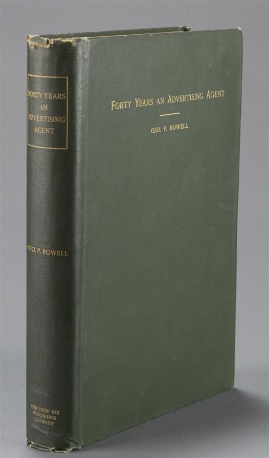 Appraisal: Mark Twain George Presbury Rowell Forty Years An Advertising Agent