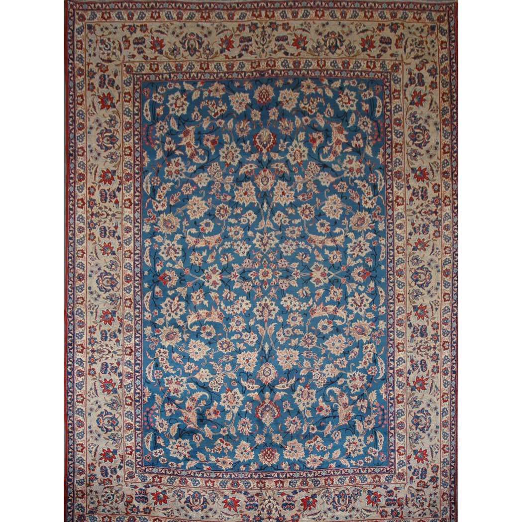 Appraisal: Isfahan Carpet Central Iran mid th century The indigo field