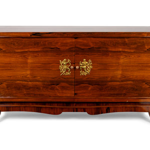 Appraisal: A French Art Deco Rosewood Cabinet IN THE MANNER OF