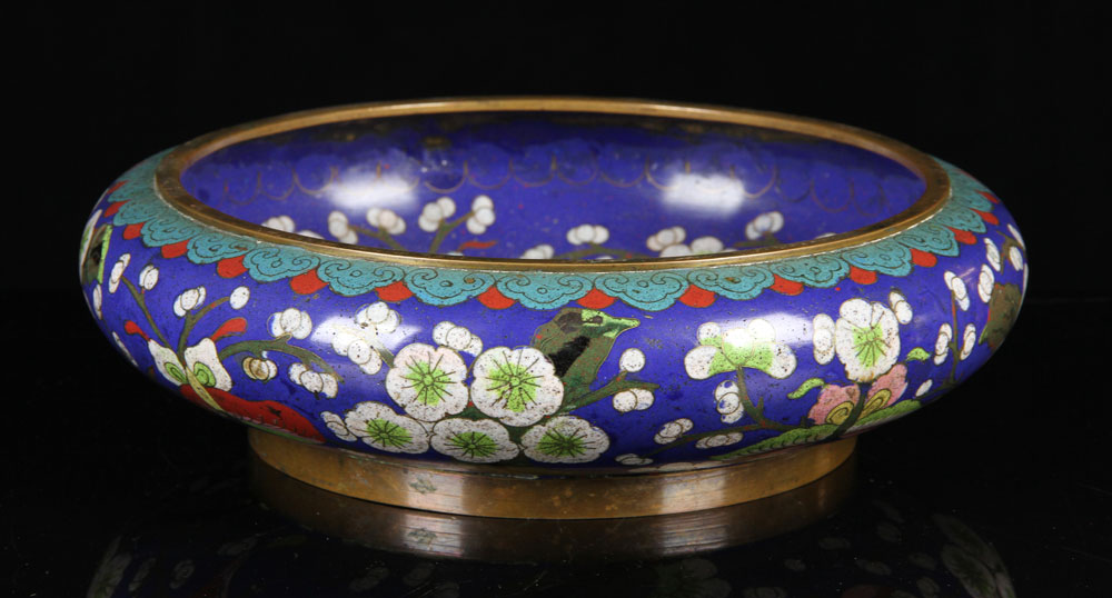 Appraisal: - Chinese Cloisonne Bowl Chinese cloisonne bowl cloisonne enamel over