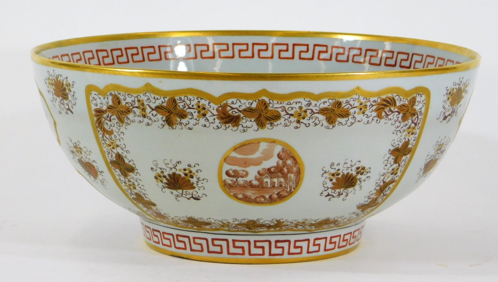 Appraisal: FRENCH SAMSON CHINESE EXPORT PORCELAIN BOWL French Early th CenturyGilt