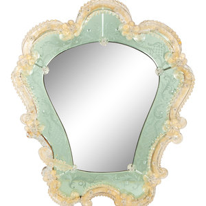 Appraisal: A Venetian Style Murano Glass Framed Mirror th Century Height