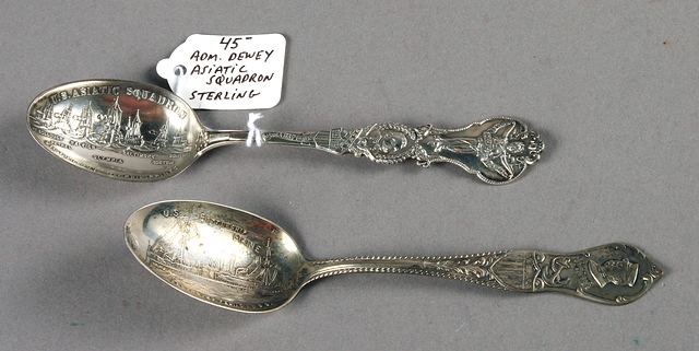 Appraisal: spoons average sterling silver of Dewey and Asiatic Squadron silver